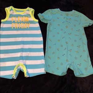 Cat & jack romper set size 18 months turquoise